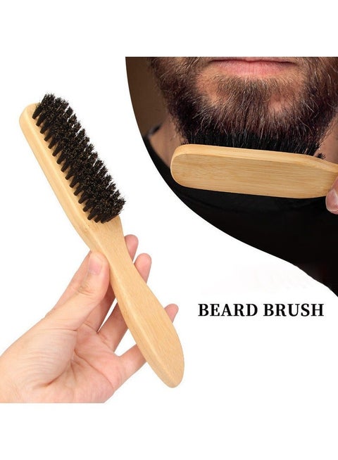 Beard and Brush with Soft Bristles Comfortable Grooming Tool for Men Facial Hair Care for Beards Brush
